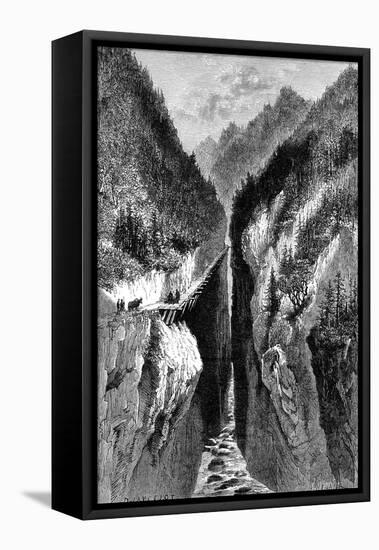 The Lantzan-Kiang-Hogg's Gorge, C1890-null-Framed Stretched Canvas