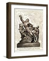 The Laocoon as Jehovah with Satan and Adam, C.1820-William Blake-Framed Giclee Print