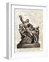 The Laocoon as Jehovah with Satan and Adam, C.1820-William Blake-Framed Giclee Print