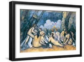 The Large Bathers, circa 1900-05-Paul Cézanne-Framed Giclee Print