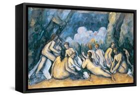 The Large Bathers, circa 1900-05-Paul Cézanne-Framed Stretched Canvas