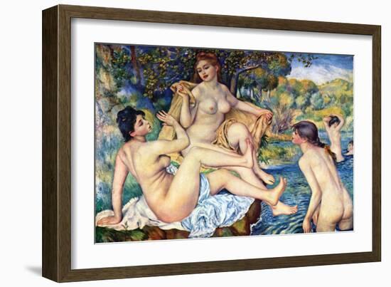 The Large Bathers-Pierre-Auguste Renoir-Framed Art Print