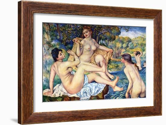 The Large Bathers-Pierre-Auguste Renoir-Framed Art Print