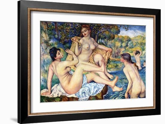 The Large Bathers-Pierre-Auguste Renoir-Framed Art Print