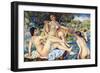 The Large Bathers-Pierre-Auguste Renoir-Framed Art Print