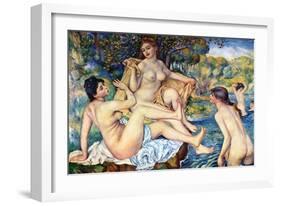 The Large Bathers-Pierre-Auguste Renoir-Framed Art Print