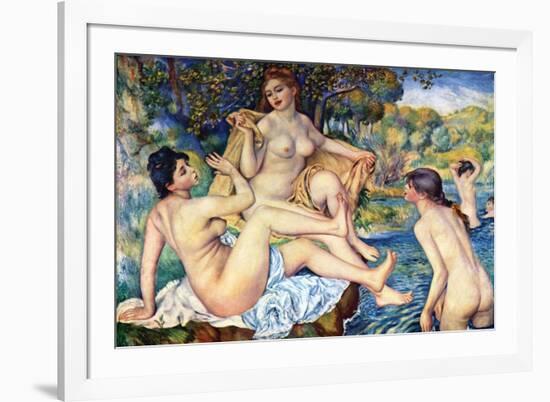The Large Bathers-Pierre-Auguste Renoir-Framed Premium Giclee Print