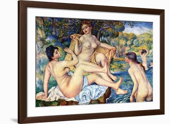 The Large Bathers-Pierre-Auguste Renoir-Framed Premium Giclee Print