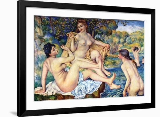 The Large Bathers-Pierre-Auguste Renoir-Framed Premium Giclee Print