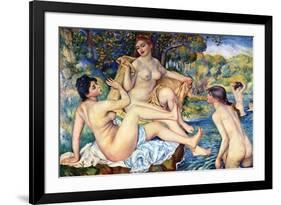 The Large Bathers-Pierre-Auguste Renoir-Framed Premium Giclee Print