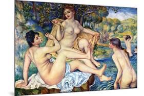 The Large Bathers-Pierre-Auguste Renoir-Mounted Premium Giclee Print