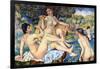 The Large Bathers-Pierre-Auguste Renoir-Framed Art Print