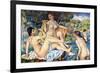 The Large Bathers-Pierre-Auguste Renoir-Framed Art Print