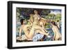 The Large Bathers-Pierre-Auguste Renoir-Framed Art Print