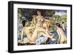 The Large Bathers-Pierre-Auguste Renoir-Framed Art Print