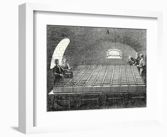 The Large Battery of Wollaston Built by Davy in 1807 at the Royal Institute in London-Humphry Davy-Framed Giclee Print