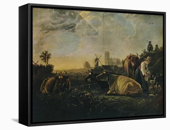 'The Large Dort', c1650-Aelbert Cuyp-Framed Stretched Canvas