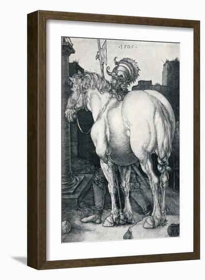 The Large Horse, 1505-Albrecht Dürer-Framed Giclee Print