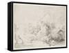 The Large Lion Hunt, 1641-Rembrandt van Rijn-Framed Stretched Canvas