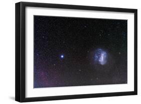 The Large Magellanic Cloud and Bright Star Canopus-null-Framed Photographic Print