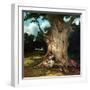 The Large Oak-Gustave Courbet-Framed Giclee Print