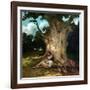 The Large Oak-Gustave Courbet-Framed Giclee Print
