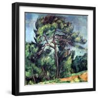 The Large Pine, circa 1889-Paul Cézanne-Framed Giclee Print