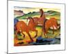 The Large Red Horses, 1911-Franz Marc-Mounted Art Print