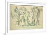 The Large Trees at Jas de Bouffan, c.1885-87-Paul Cézanne-Framed Giclee Print