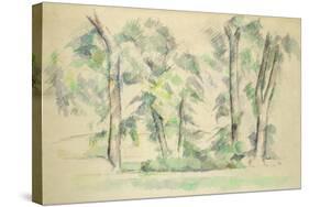 The Large Trees at Jas de Bouffan, c.1885-87-Paul Cézanne-Stretched Canvas