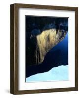 The largest granite rock on Earth reflects in the Merced River-Jerry Ginsberg-Framed Photographic Print