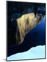 The largest granite rock on Earth reflects in the Merced River-Jerry Ginsberg-Mounted Photographic Print