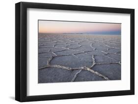 The largest salt flats in the world located in Uyuni, bolivia as the sun is rising in winter.-Mallorie Ostrowitz-Framed Photographic Print