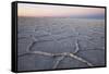 The largest salt flats in the world located in Uyuni, bolivia as the sun is rising in winter.-Mallorie Ostrowitz-Framed Stretched Canvas