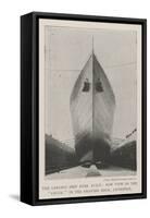 The Largest Ship Ever Built, Bow View of the Celtic in the Graving Dock, Liverpool-null-Framed Stretched Canvas