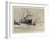 The Largest Ship in the World Being Docked at Liverpool-null-Framed Giclee Print