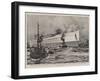 The Largest Ship in the World, the Newly Launched Steamer Oceanic Afloat for the First Time-Charles Edward Dixon-Framed Giclee Print