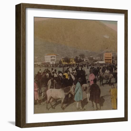 'The Larisa, or ancient Citadel (950 ft. high) W. from Market Place, Argos, Greece', 1903-Elmer Underwood-Framed Photographic Print