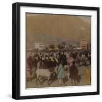 'The Larisa, or ancient Citadel (950 ft. high) W. from Market Place, Argos, Greece', 1903-Elmer Underwood-Framed Photographic Print