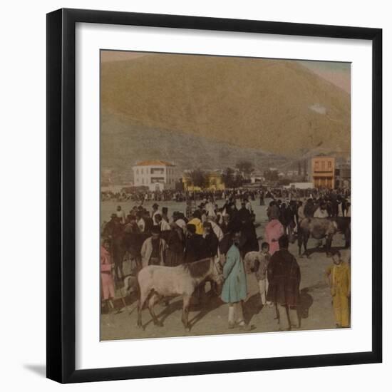 'The Larisa, or ancient Citadel (950 ft. high) W. from Market Place, Argos, Greece', 1903-Elmer Underwood-Framed Photographic Print