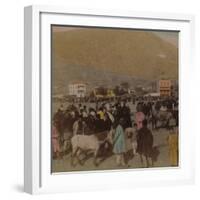 'The Larisa, or ancient Citadel (950 ft. high) W. from Market Place, Argos, Greece', 1903-Elmer Underwood-Framed Photographic Print