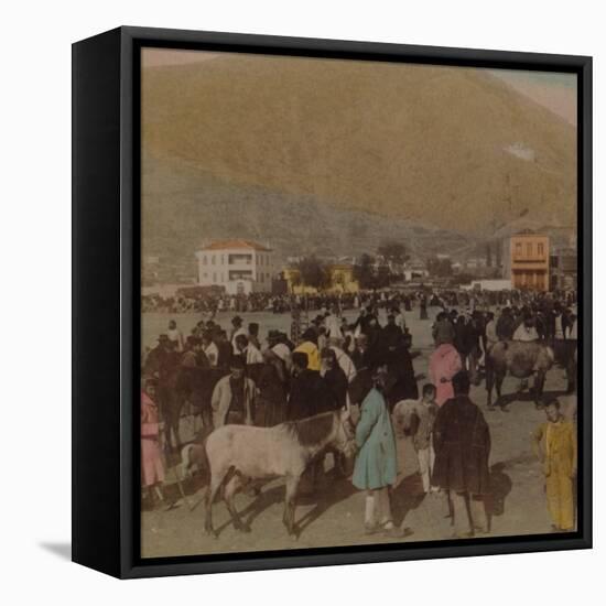 'The Larisa, or ancient Citadel (950 ft. high) W. from Market Place, Argos, Greece', 1903-Elmer Underwood-Framed Stretched Canvas