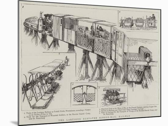 The Lartigue Elevated Single-Rail Railway-null-Mounted Giclee Print