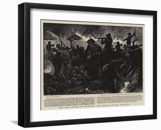 The Last Attack on Mafeking, Good Service by the Baralongs-Gordon Frederick Browne-Framed Giclee Print