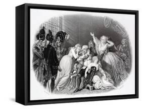 The Last Audience of Louis XVI and His Family-null-Framed Stretched Canvas