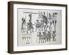 The Last Aztec Emperor Cuauhtemoc Surrenders, Plate-Spanish School-Framed Giclee Print