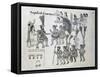 The Last Aztec Emperor Cuauhtemoc Surrenders, Plate-Spanish School-Framed Stretched Canvas