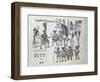 The Last Aztec Emperor Cuauhtemoc Surrenders, Plate-Spanish School-Framed Giclee Print