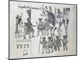 The Last Aztec Emperor Cuauhtemoc Surrenders, Plate-Spanish School-Mounted Giclee Print