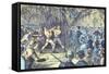 The Last Bare Knuckle Boxing Championship Fight in 1889-null-Framed Stretched Canvas